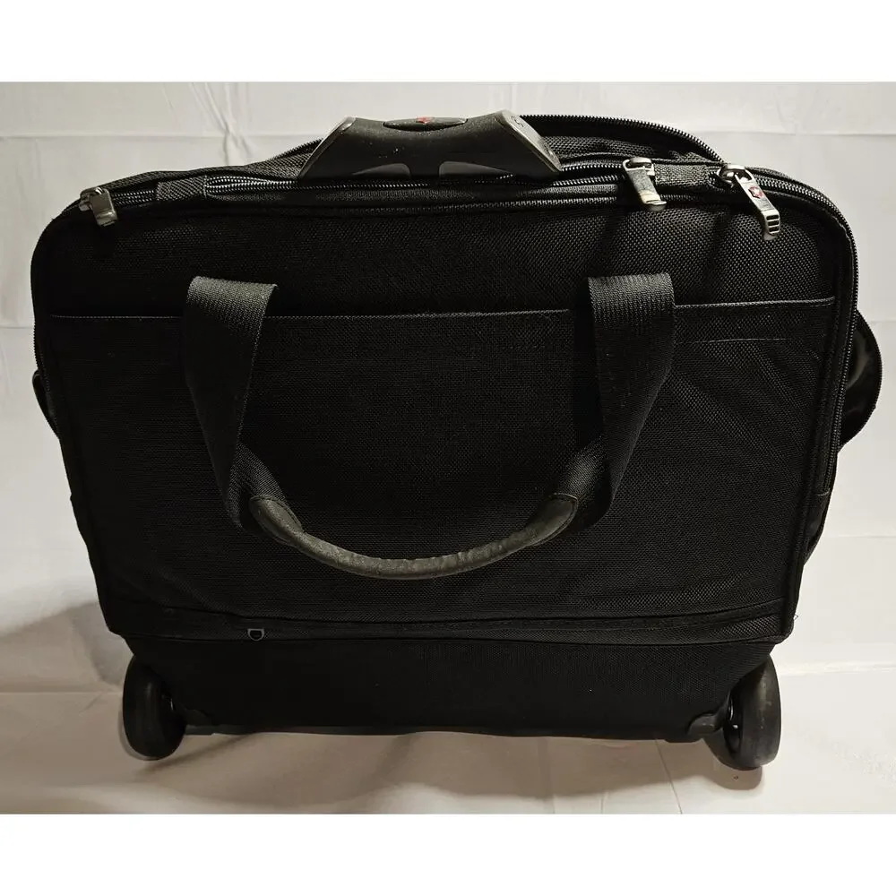 Victorinox Swiss Army Rolling Laptop Briefcase Wheeled Business Travel Bag Black